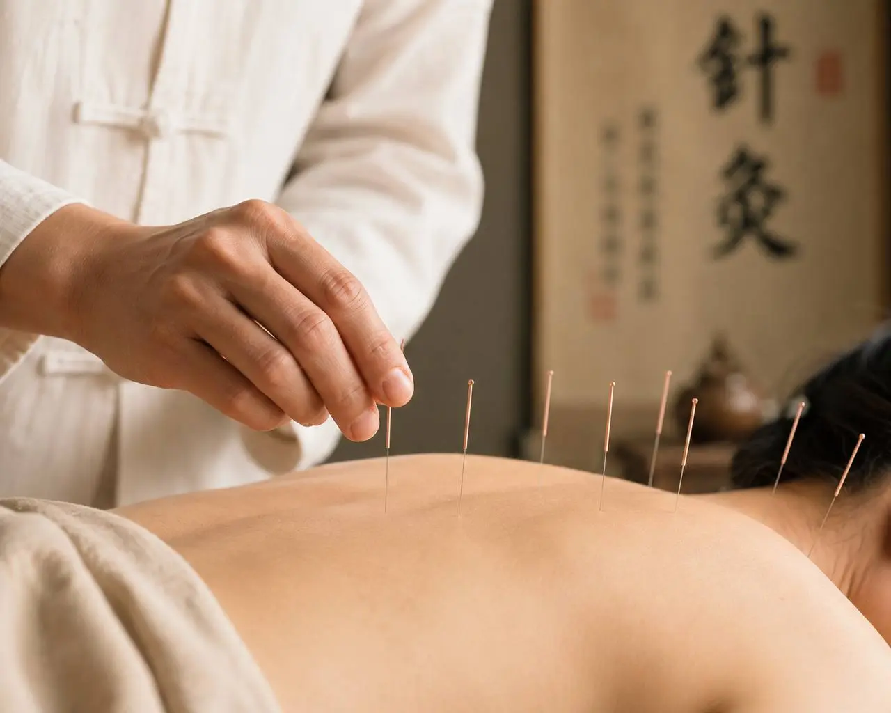 Acupuncture treatment at Lou Lan Chinese Traditional Medical Center
