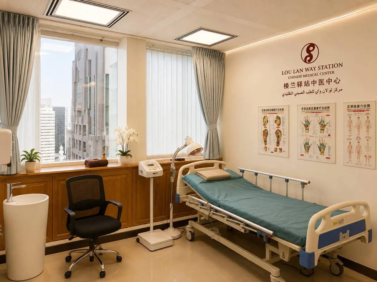 Private treatment room at Lou Lan in Abu Dhabi